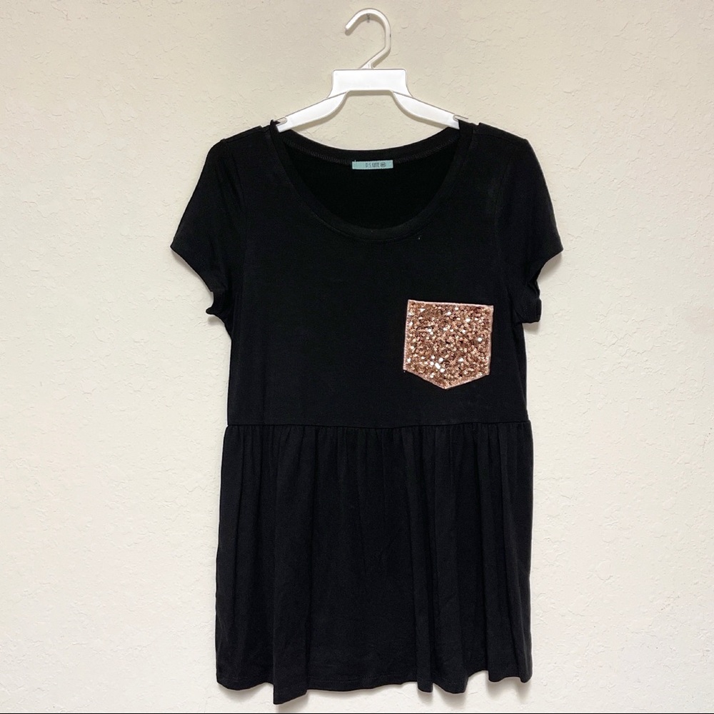 Shirt w/ Sequin Pocket